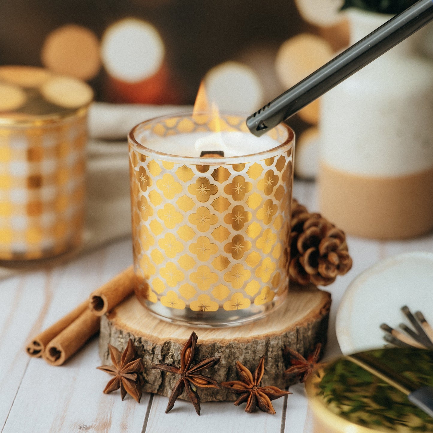 Winter Candle | Luxury Crackling Wick Candle | 8 oz Wood Wick Candle