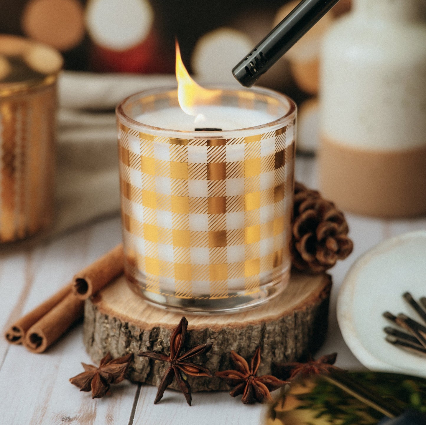 Winter Candle | Luxury Crackling Wick Candle | 8 oz Wood Wick Candle